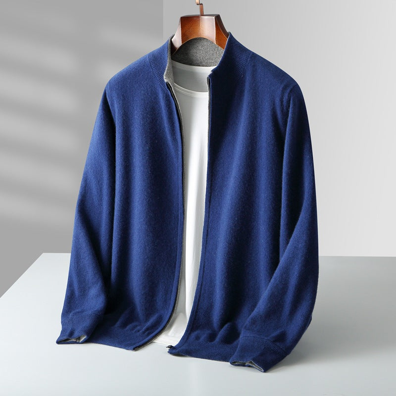 Cashmere Zip Cardigan