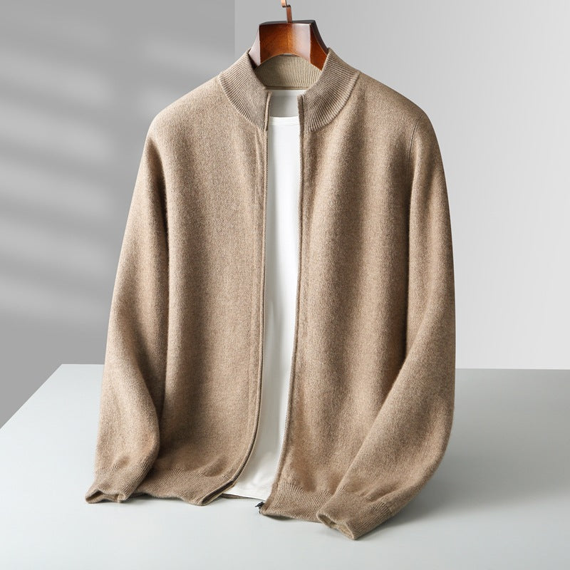 Cashmere Zip Cardigan