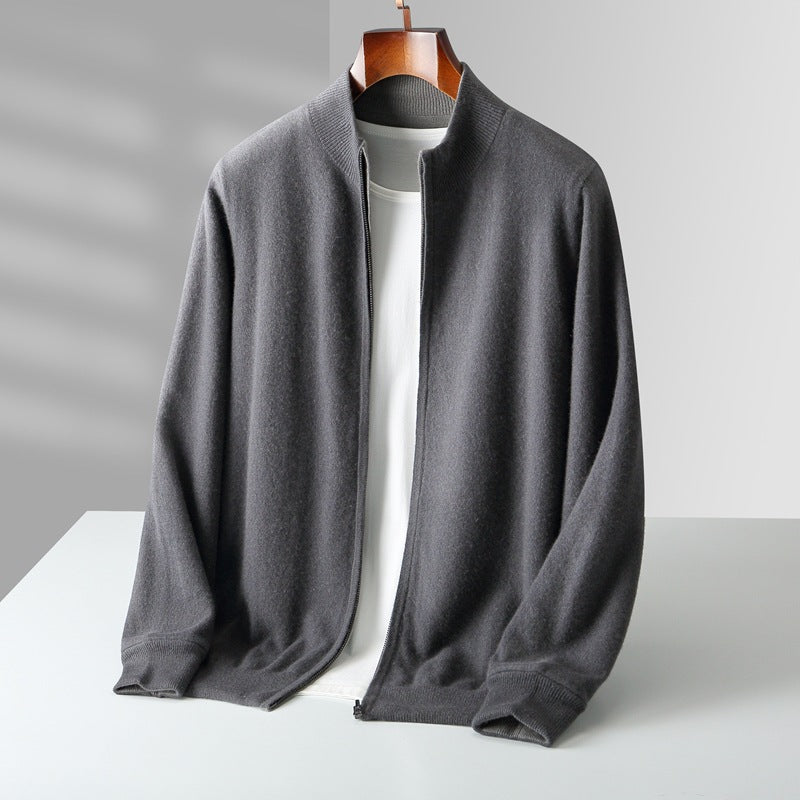 Cashmere Zip Cardigan