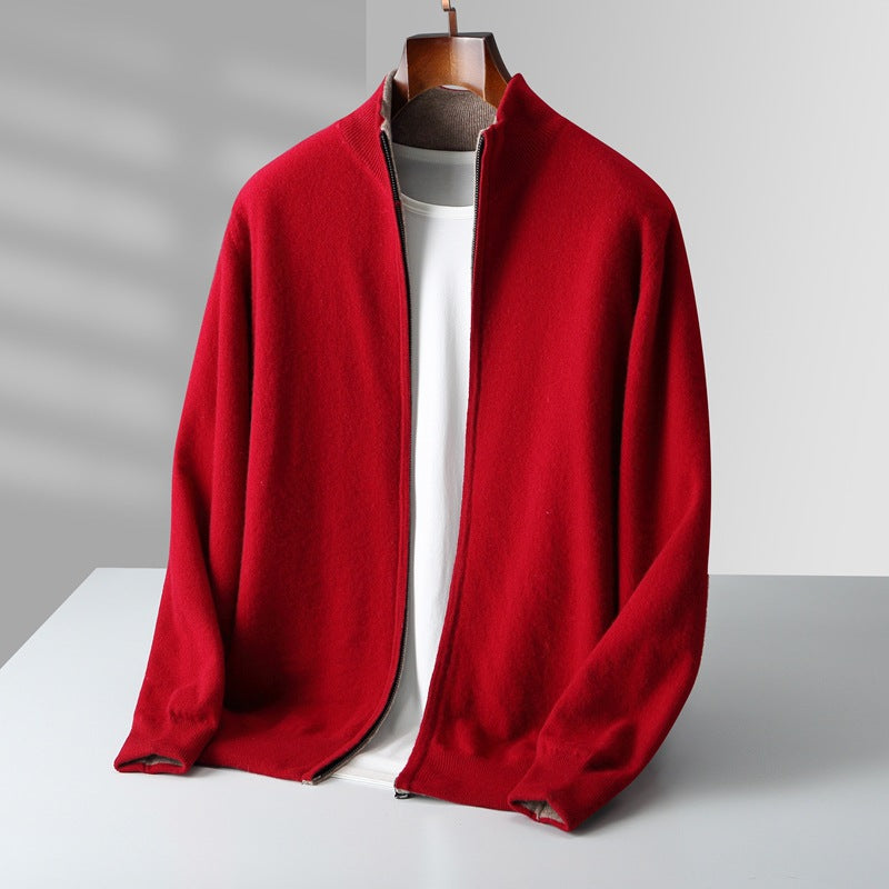 Cashmere Zip Cardigan