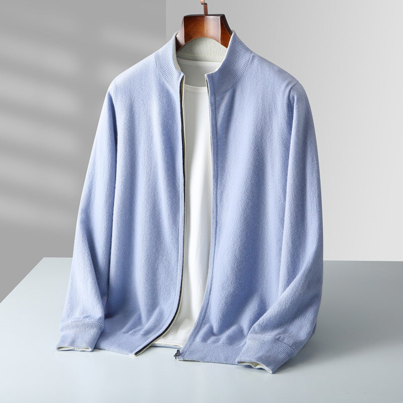 Cashmere Zip Cardigan
