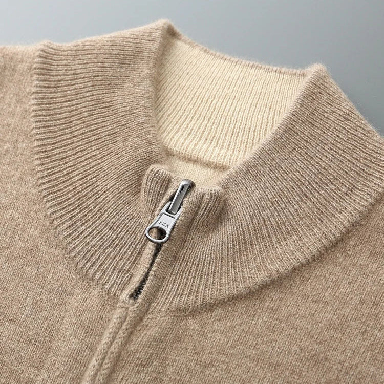 Cashmere Zip Cardigan